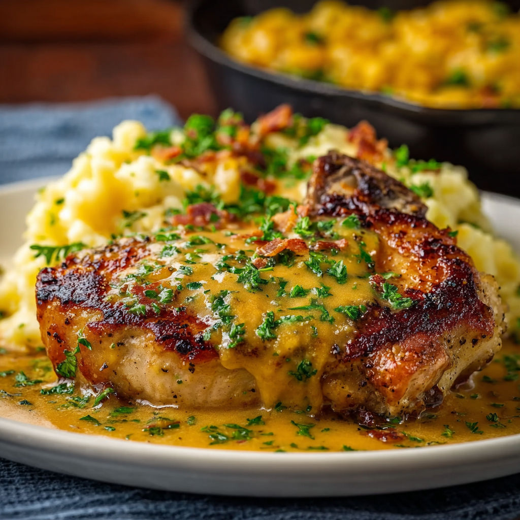 A plate of food with meat and potatoes.