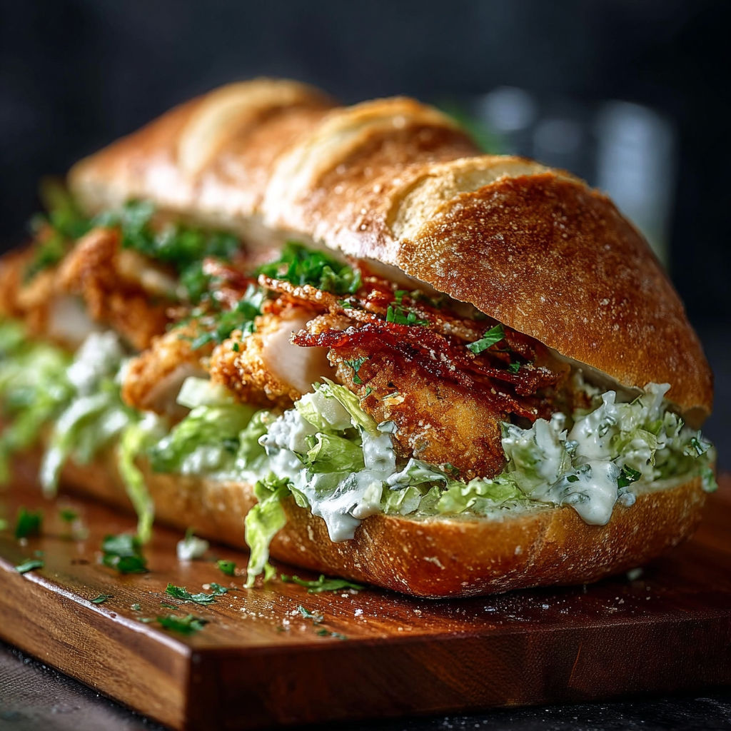 A sandwich with lettuce, tomato, and bacon.