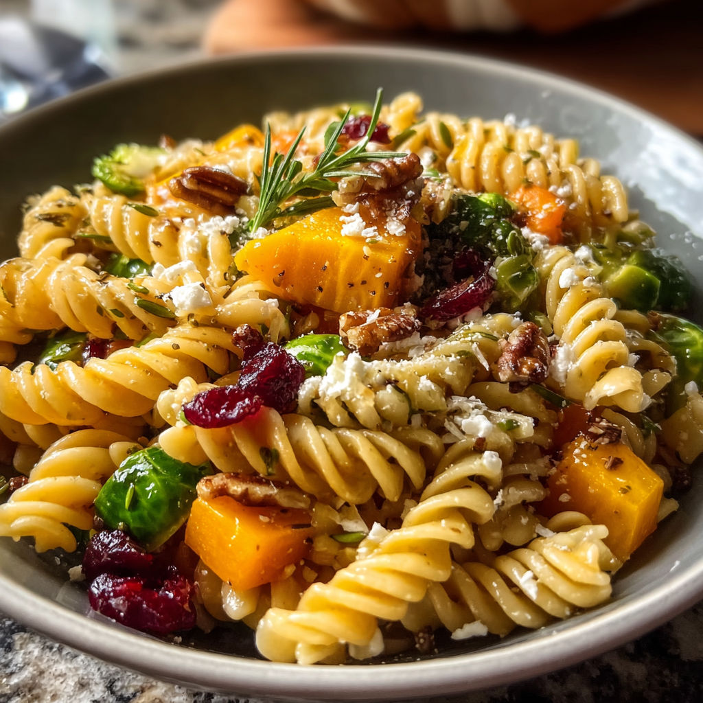 A bowl of pasta salad with broccoli, cheese, and other vegetables.