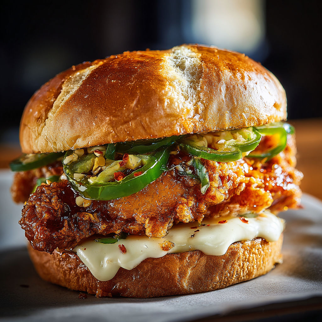 A sandwich with lettuce, tomato, and jalapeno.