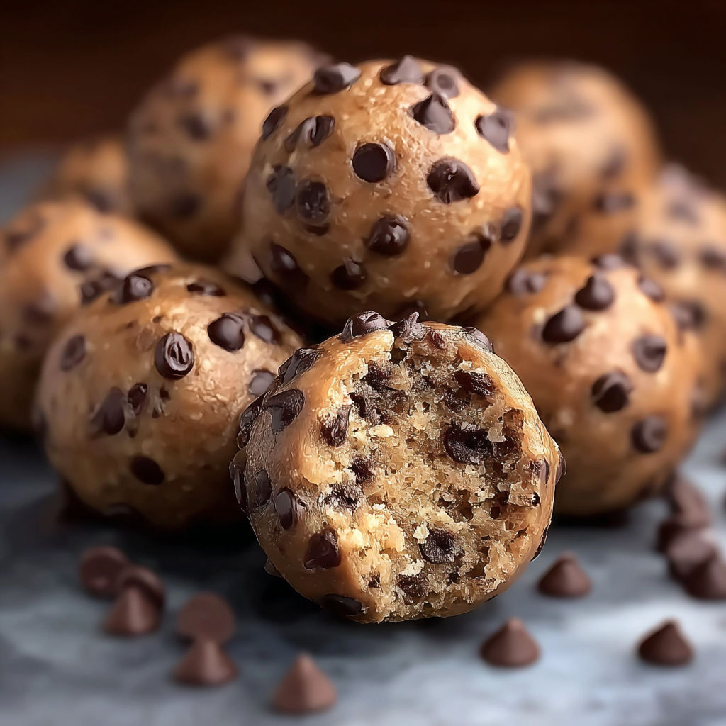 A plate of chocolate chip cookies.