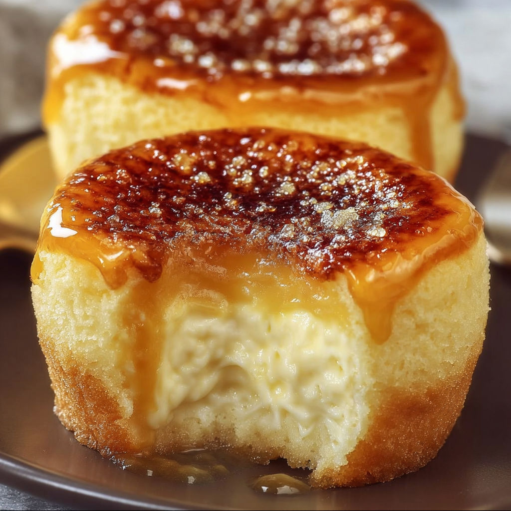 Vanilla Bean Crème Brûlée Cheesecake Cupcakes
