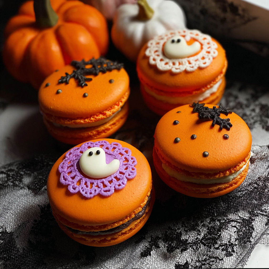 A close up of a cake with a pumpkin and a ghost on it.