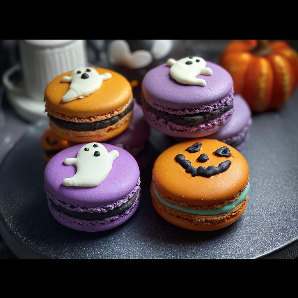 A plate of Halloween themed cookies.