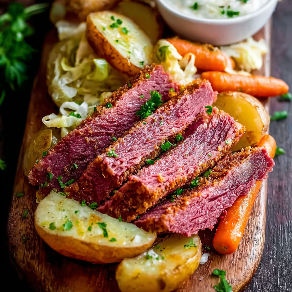 A plate of food with meat, potatoes, and carrots.