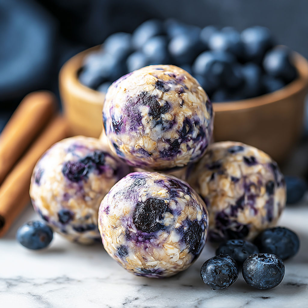 A bowl of blueberries and a blueberry muffin.