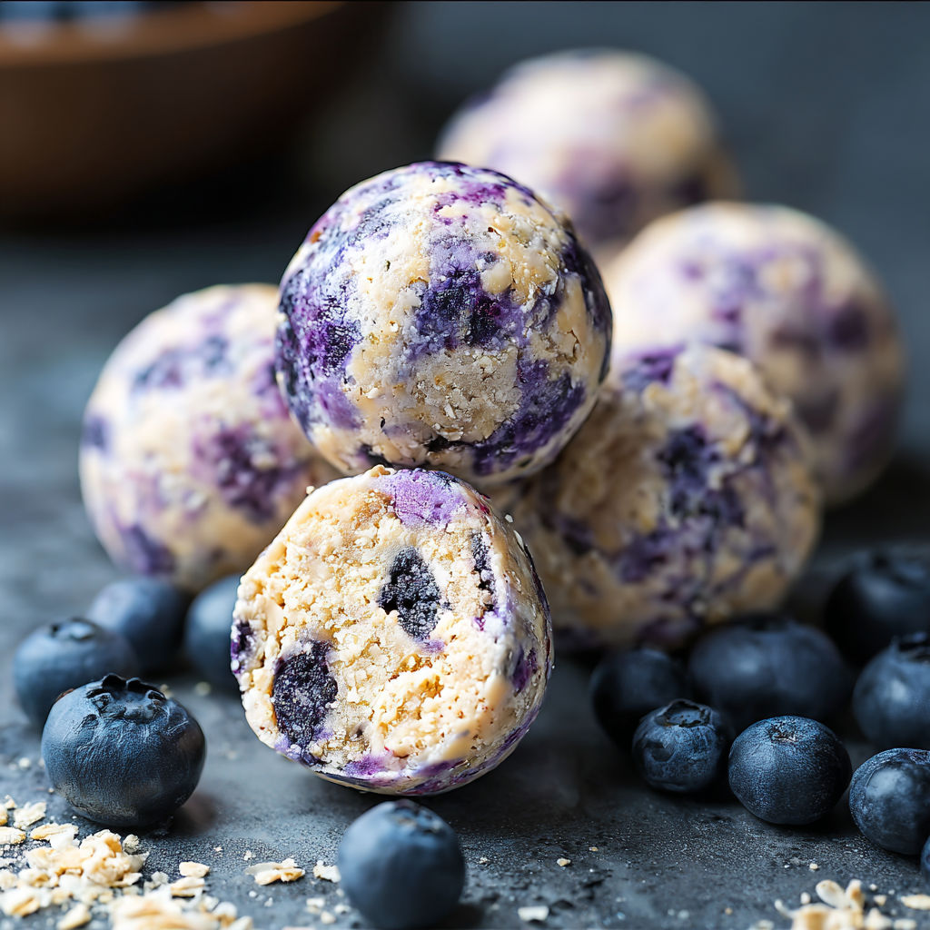 A bowl of blueberries and blueberry muffins.