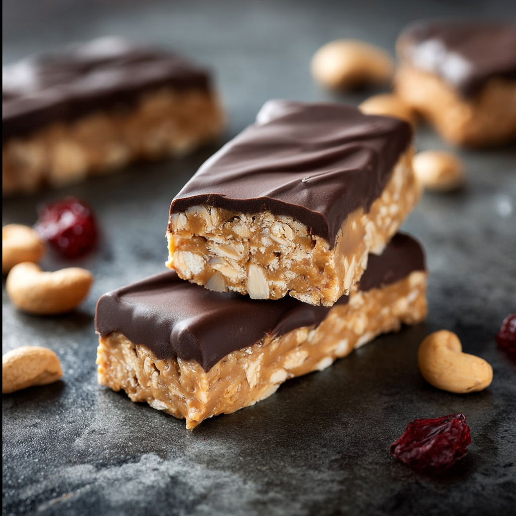 A close up of a protein bar.