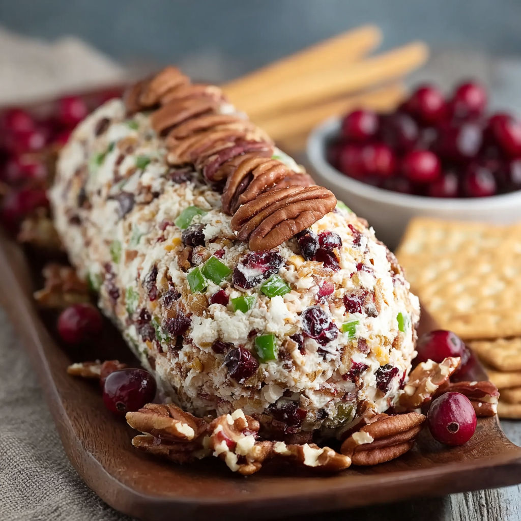 A plate of food with a cake and crackers.