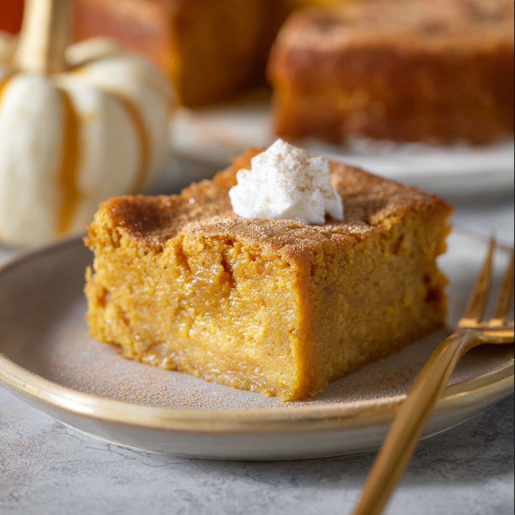 A slice of pumpkin pie with whipped cream on top.