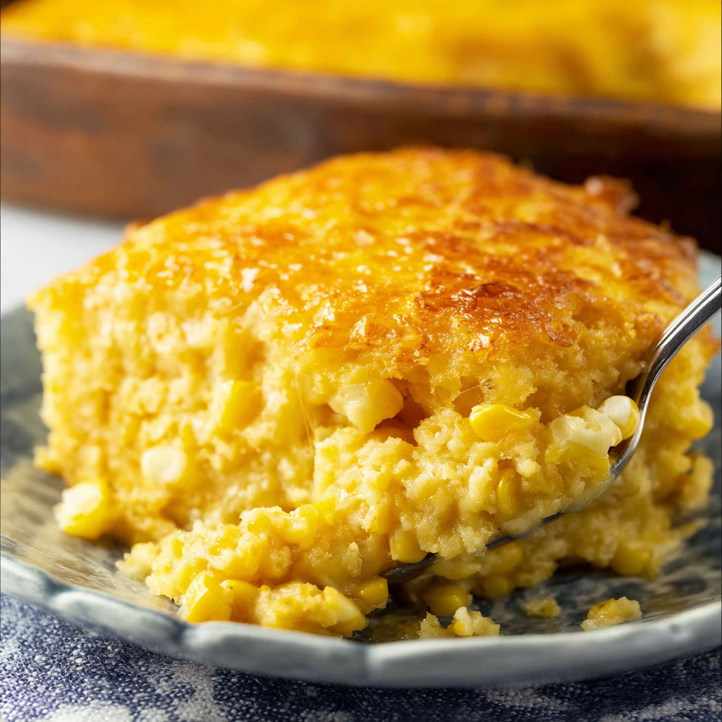 A slice of corn bread on a plate.