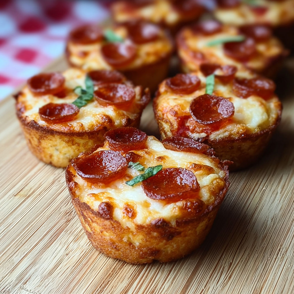A plate of mini pizzas with pepperoni and cheese.