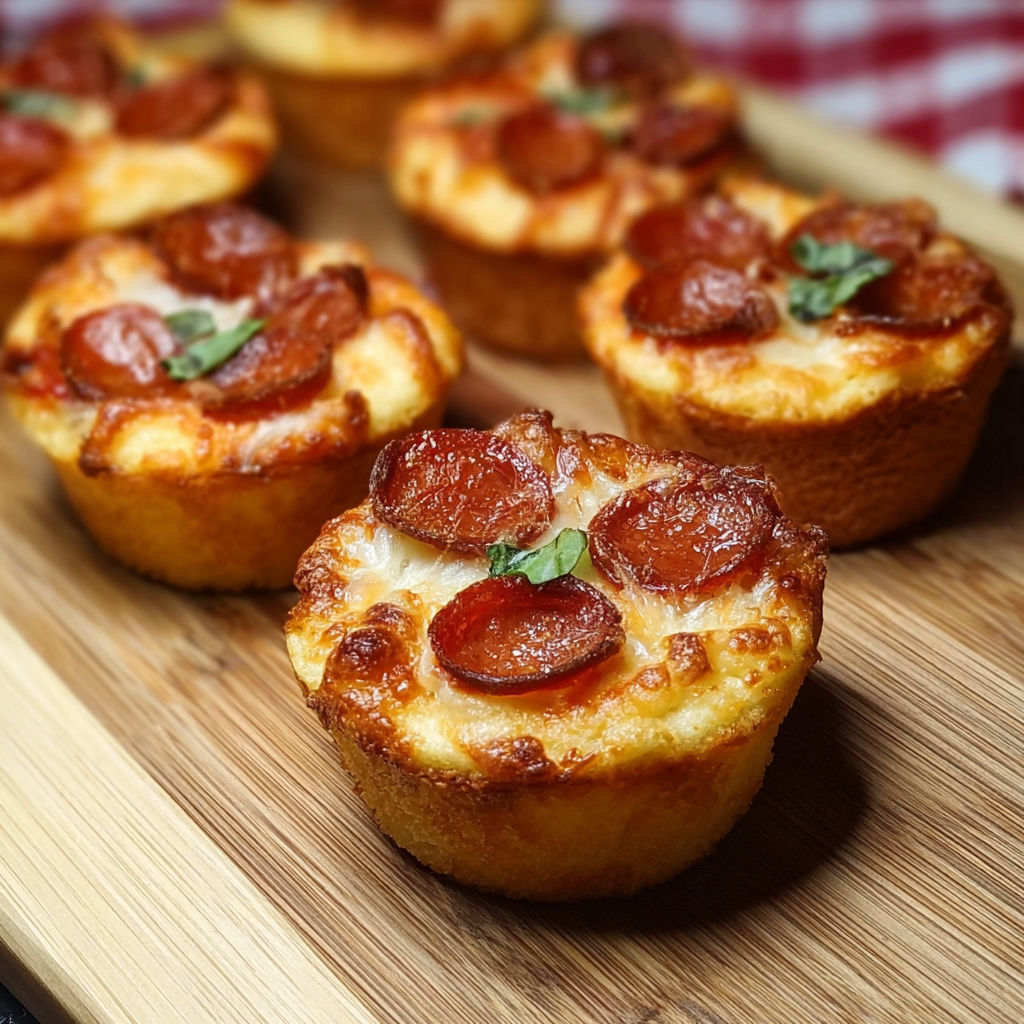 A plate of mini pizzas with pepperoni and cheese.