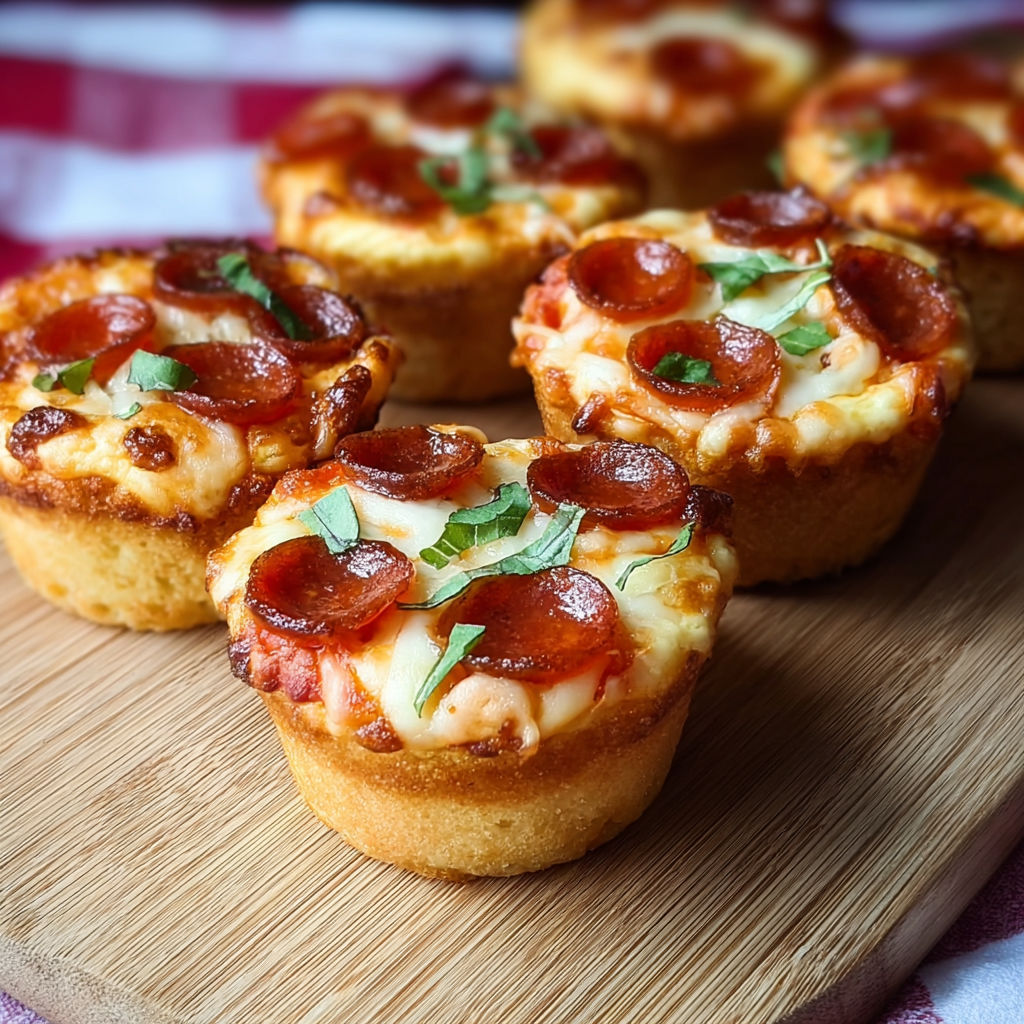 A plate of mini pizzas with pepperoni and cheese.