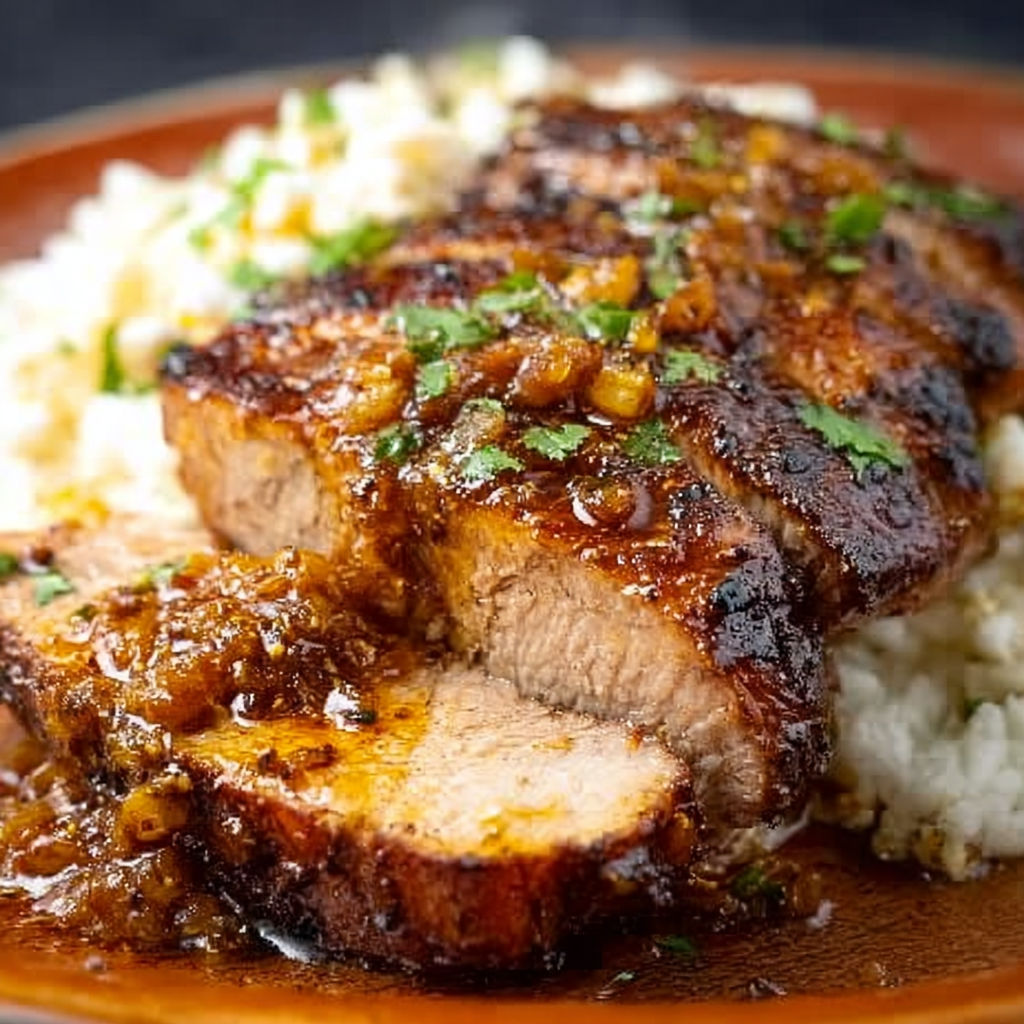 A plate of food with rice and meat.