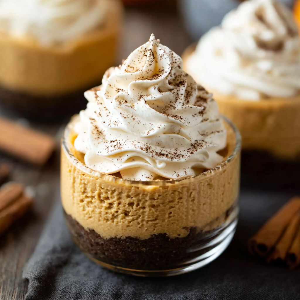 A small dessert with whipped cream on top.