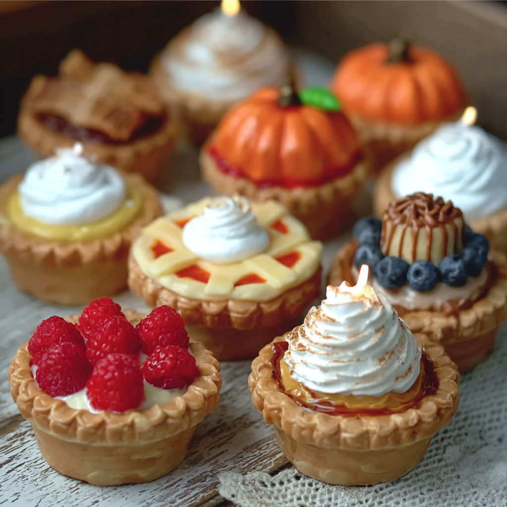 A variety of desserts in small cups.