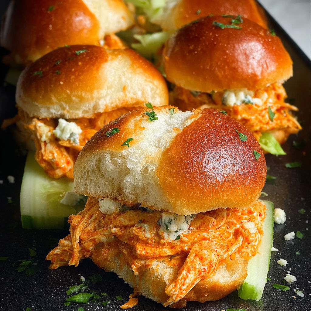 A plate of sandwiches with meat and cheese.