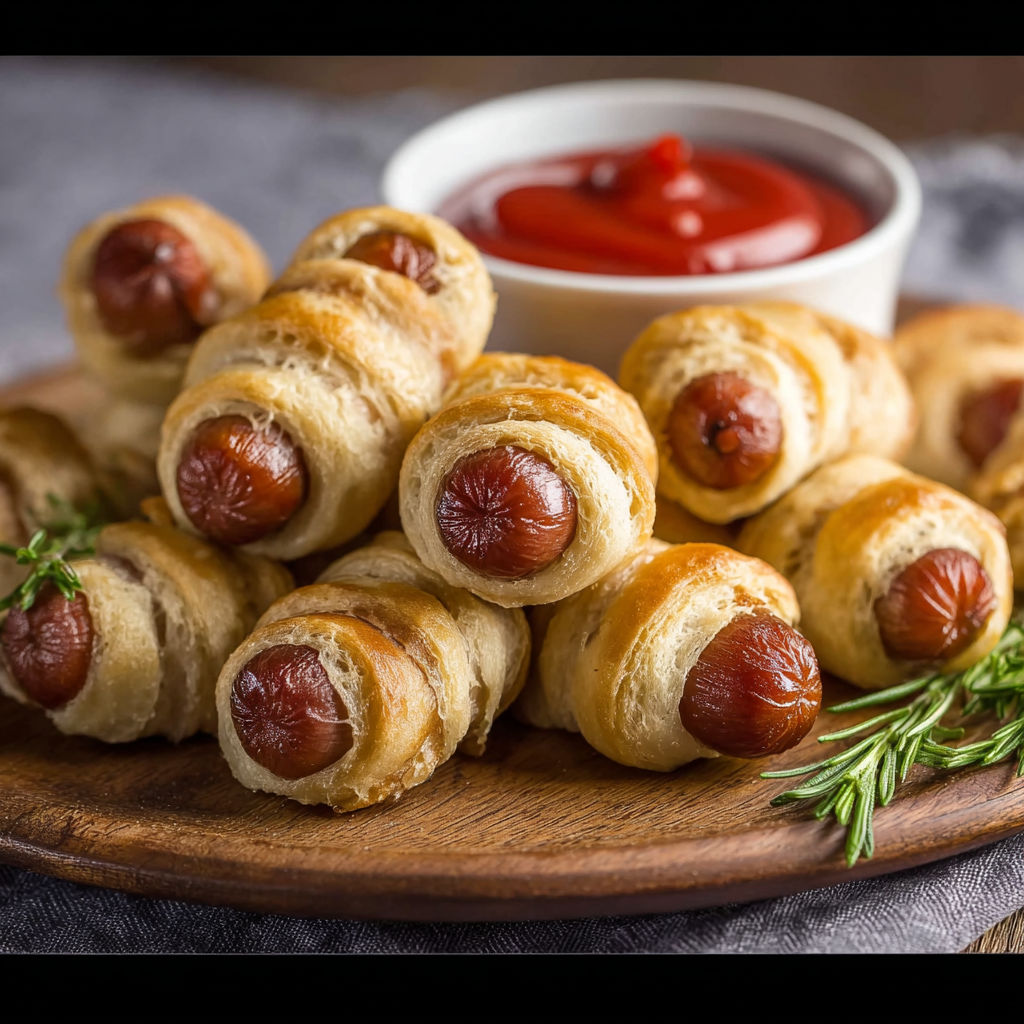 A plate of hot dogs with a bowl of ketchup.