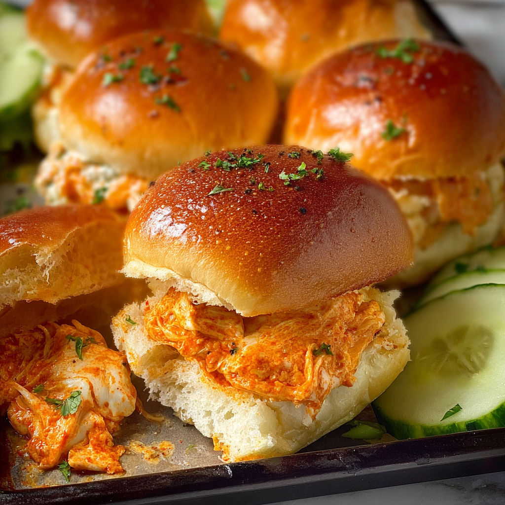 A plate of sandwiches with various toppings.