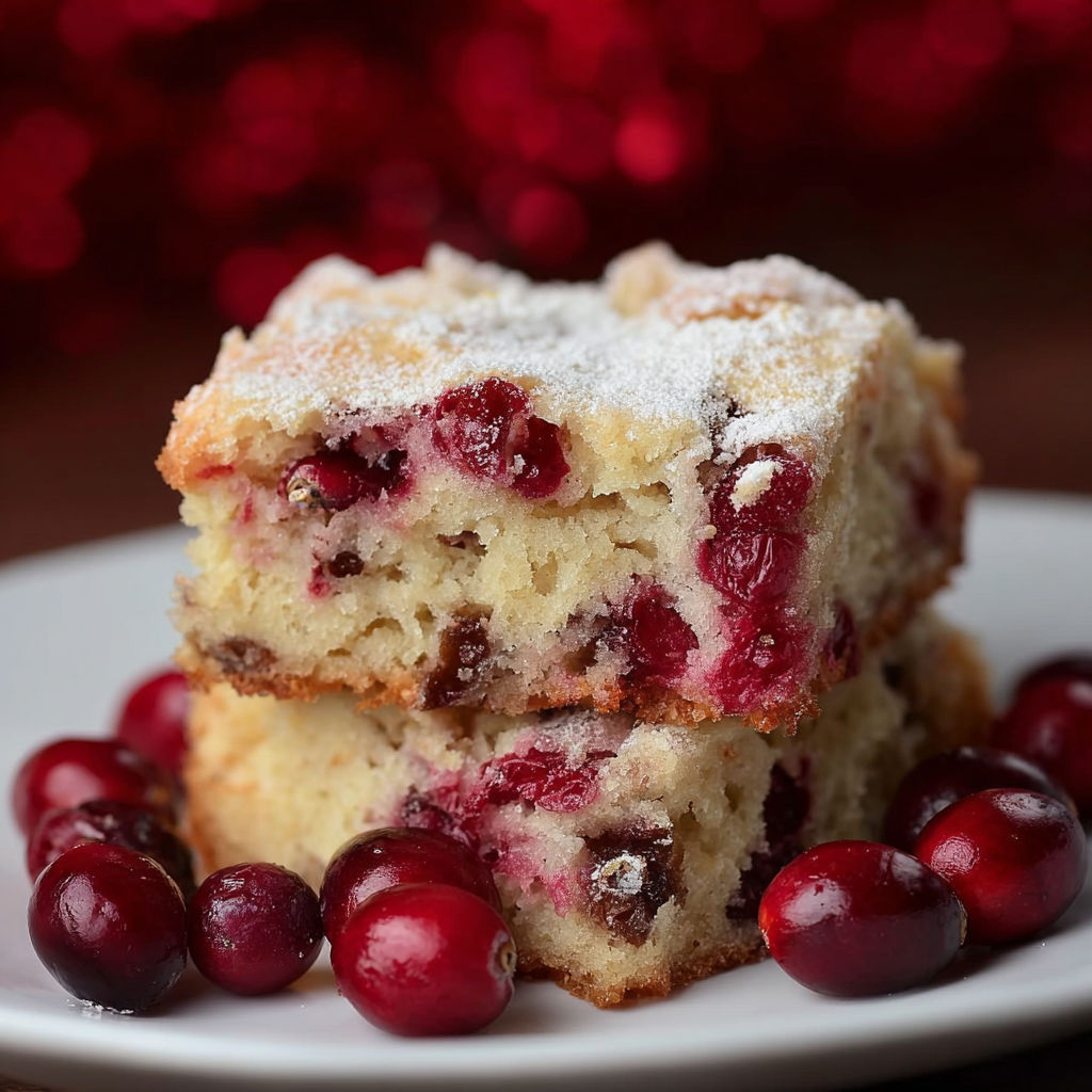 A slice of cranberry Christmas cake.