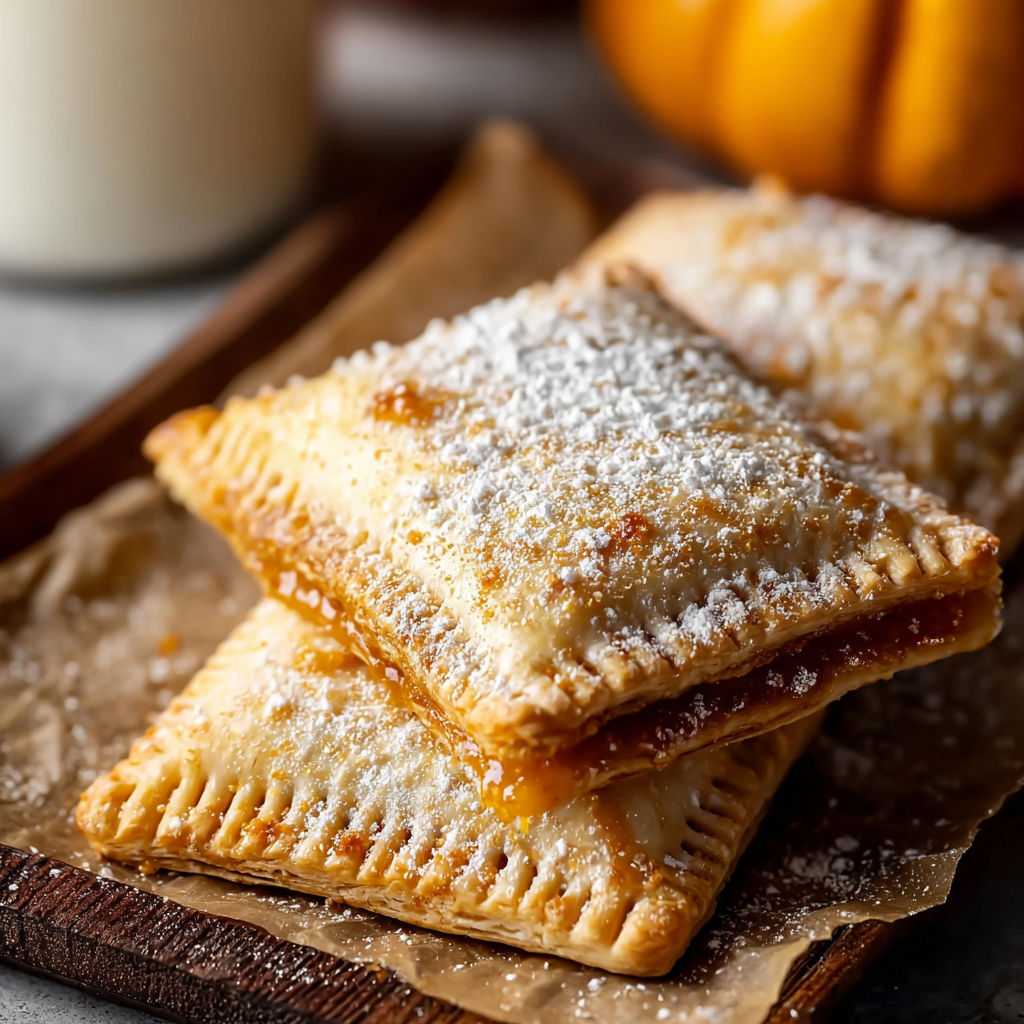 A stack of pumpkin pie pop tarts.