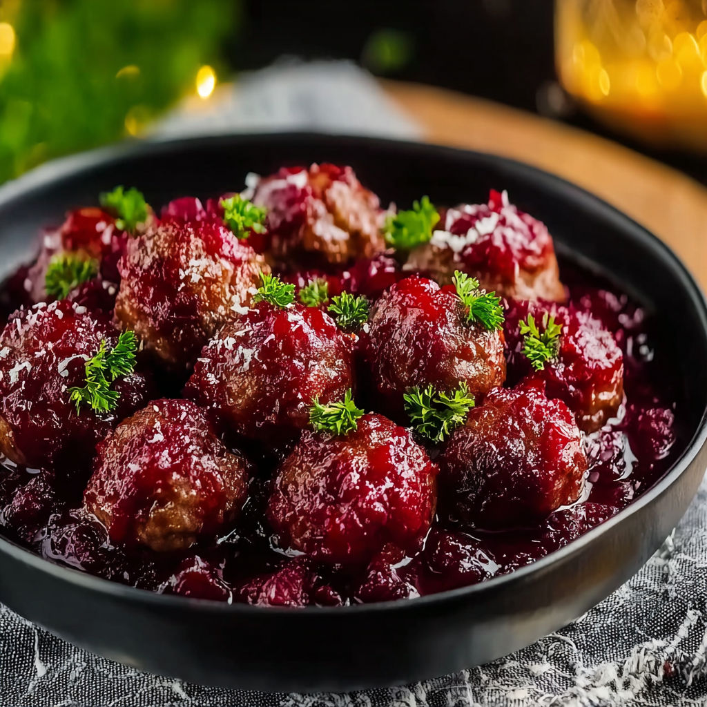 A bowl of meatballs covered in a sauce.
