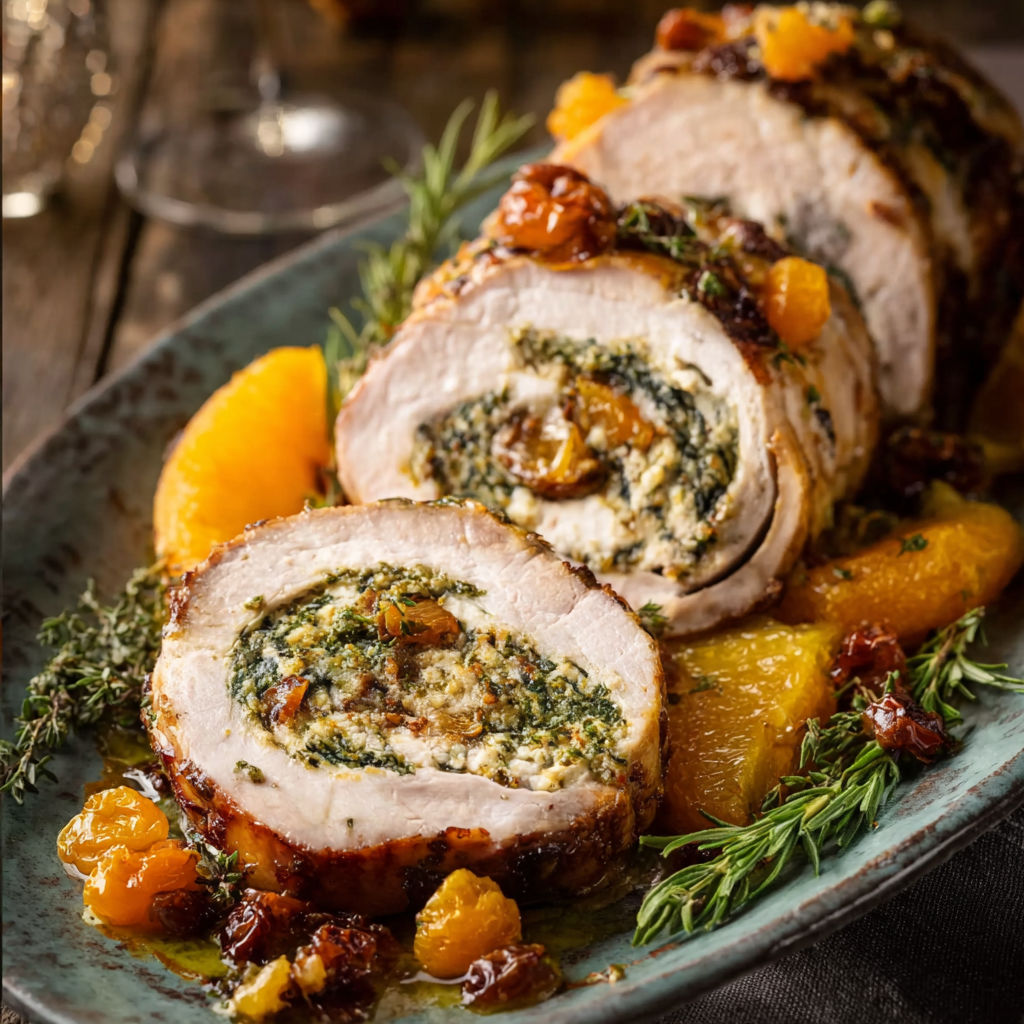 A plate of food with a green and orange color.