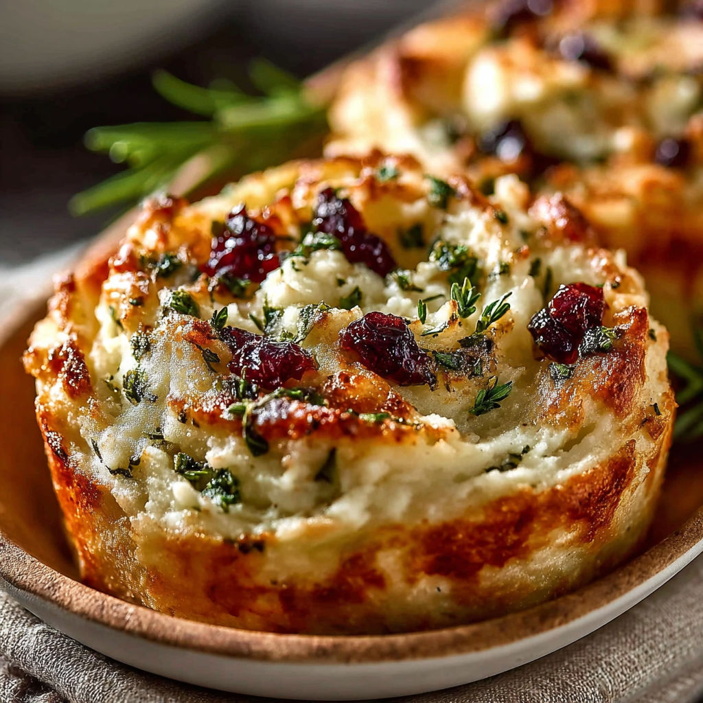 A plate of cranberry cream cheese pinwheels with feta and herbs.