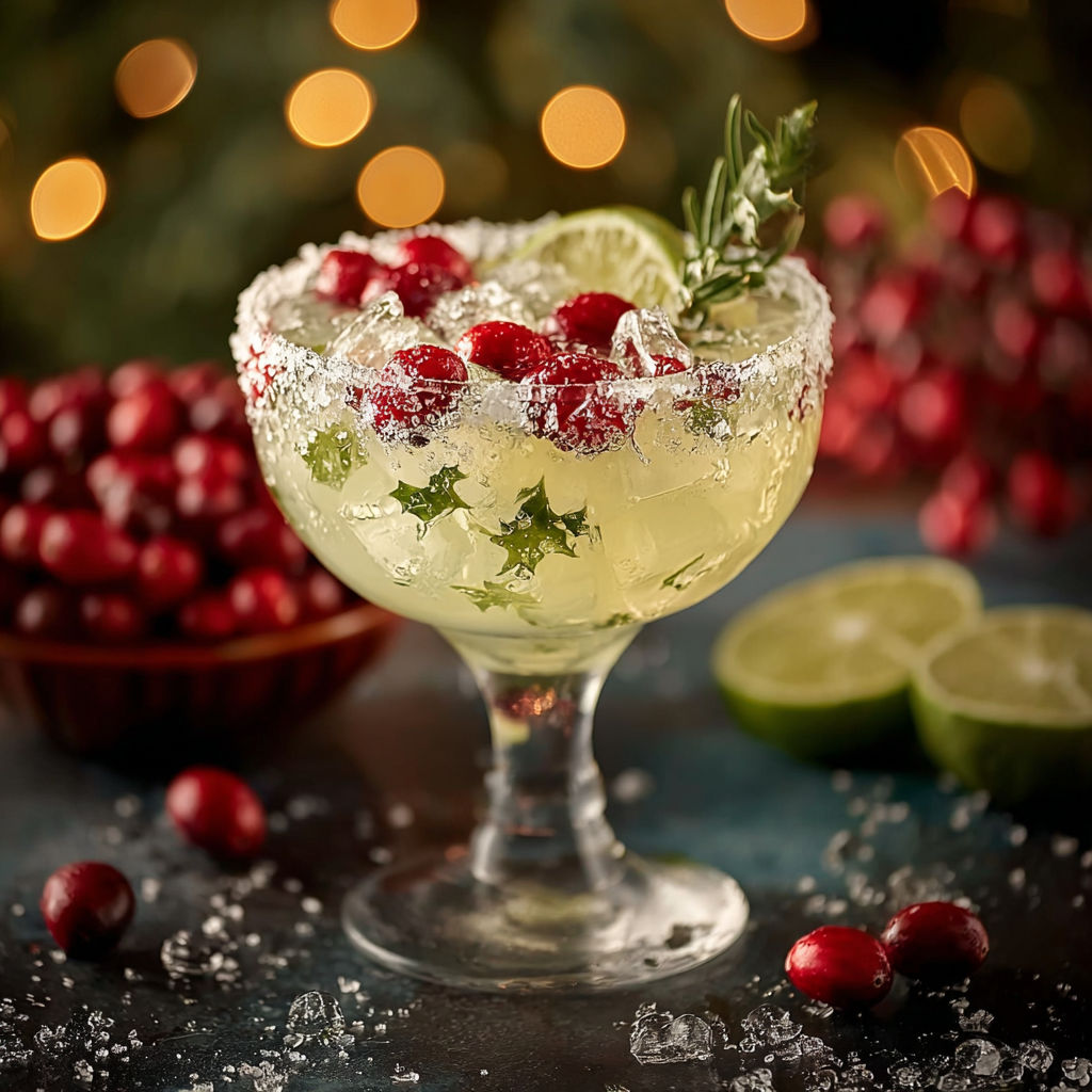 A glass of tequila with a wedge of lime and a sprig of rosemary.