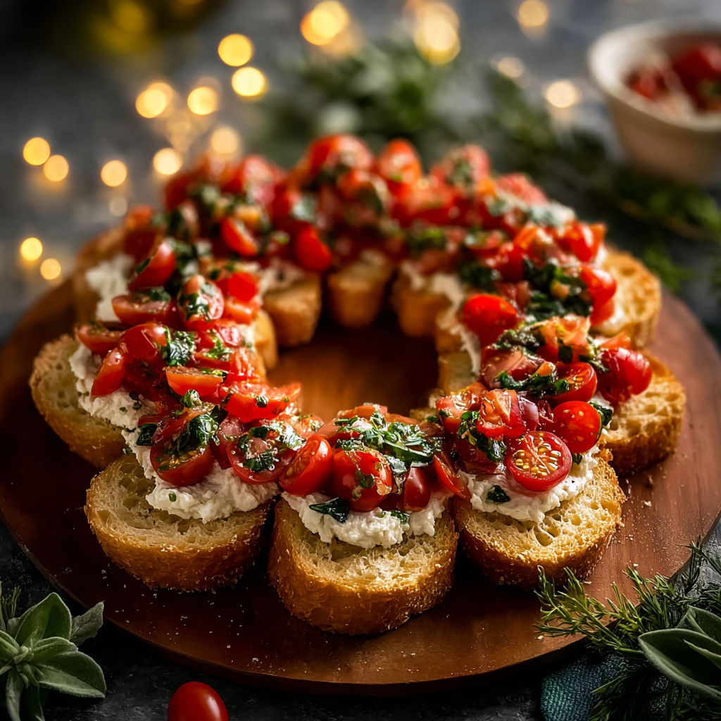 A plate of food with tomatoes and cheese.