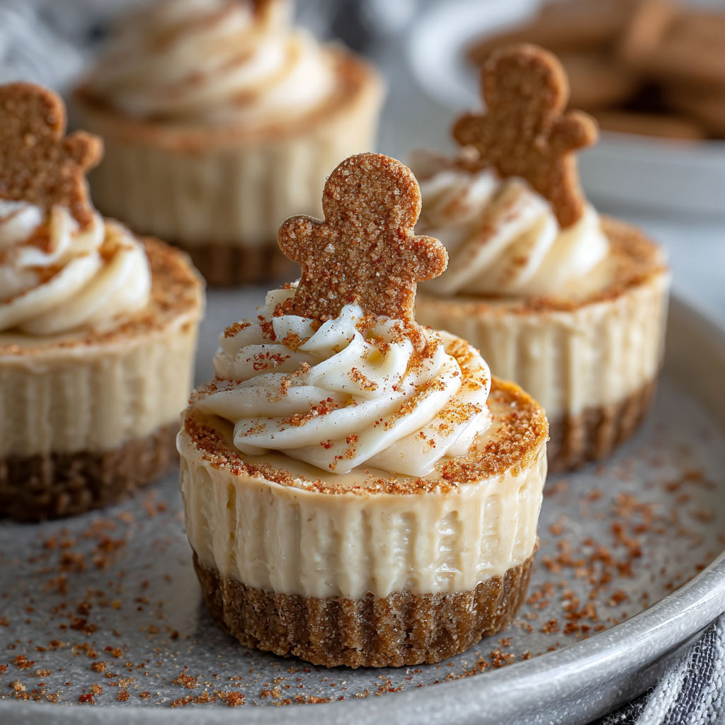 Three small desserts with a gingerbread flavor.