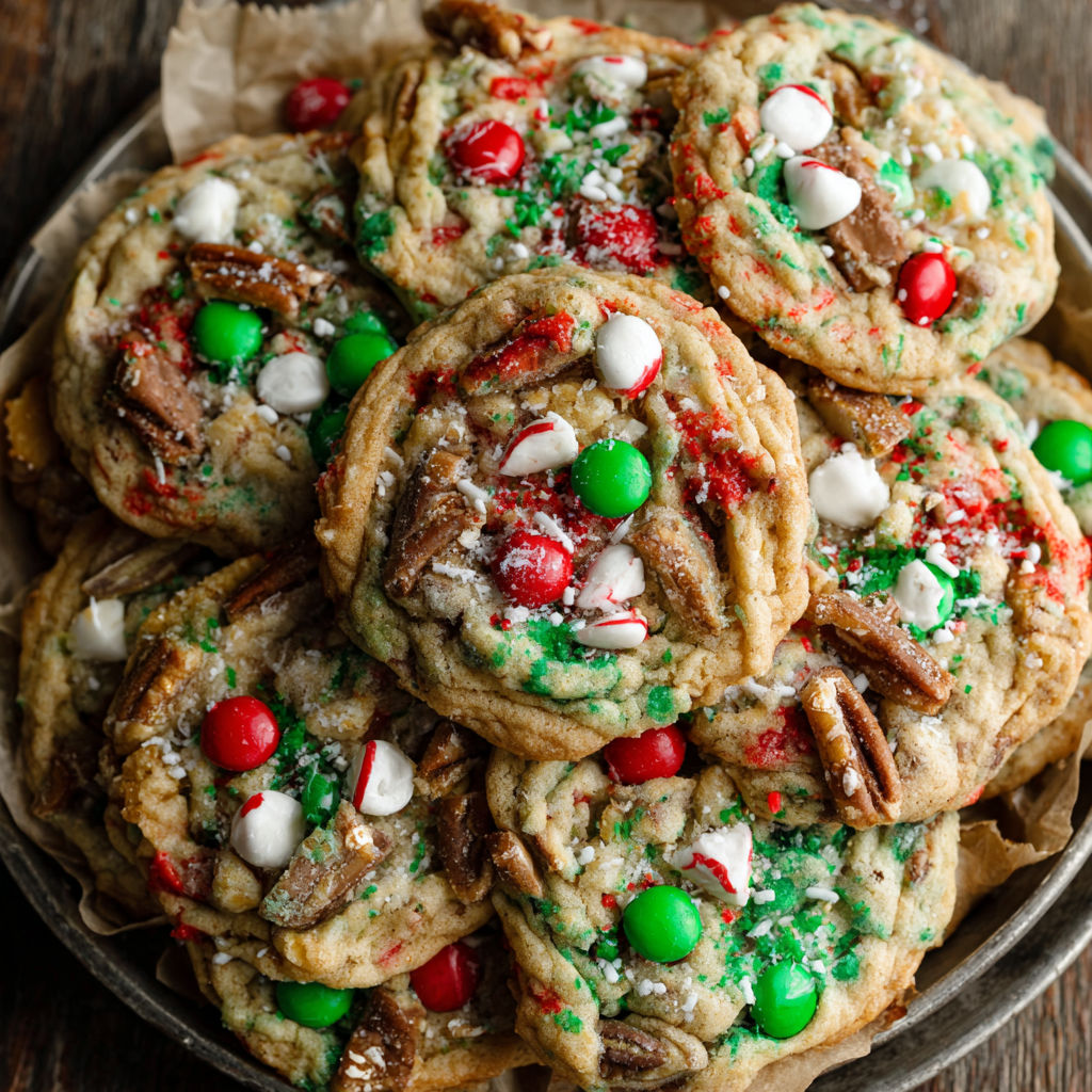 A plate of Christmas cookies.