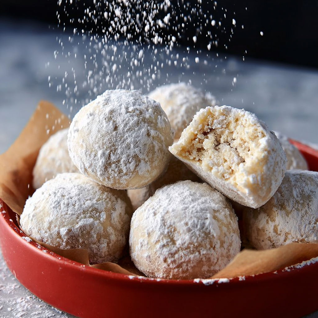 A bowl of powdered sugar.