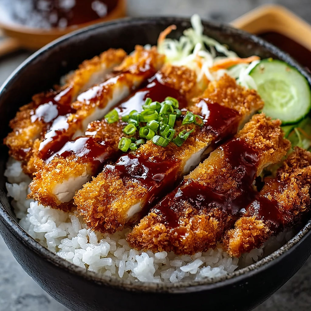 A bowl of food with a piece of meat and sauce.