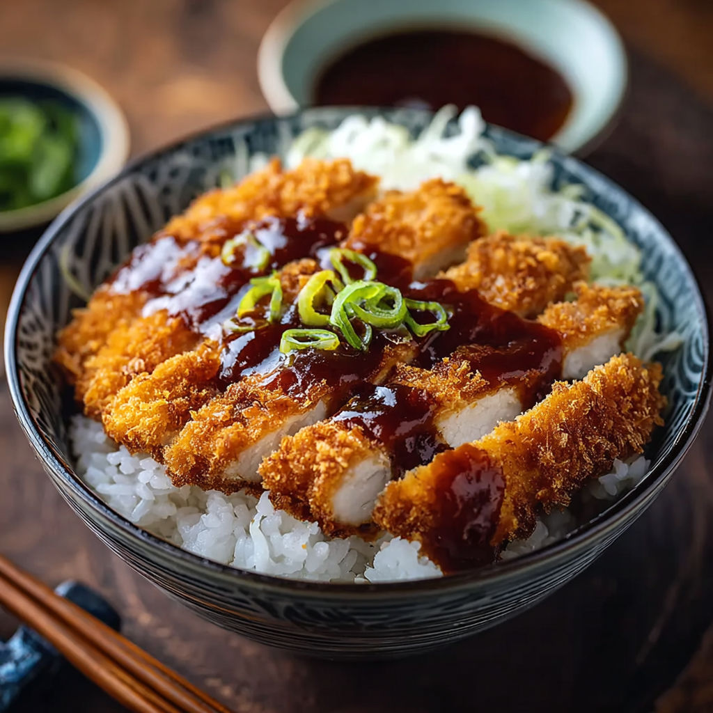 A bowl of food with a sauce on top.