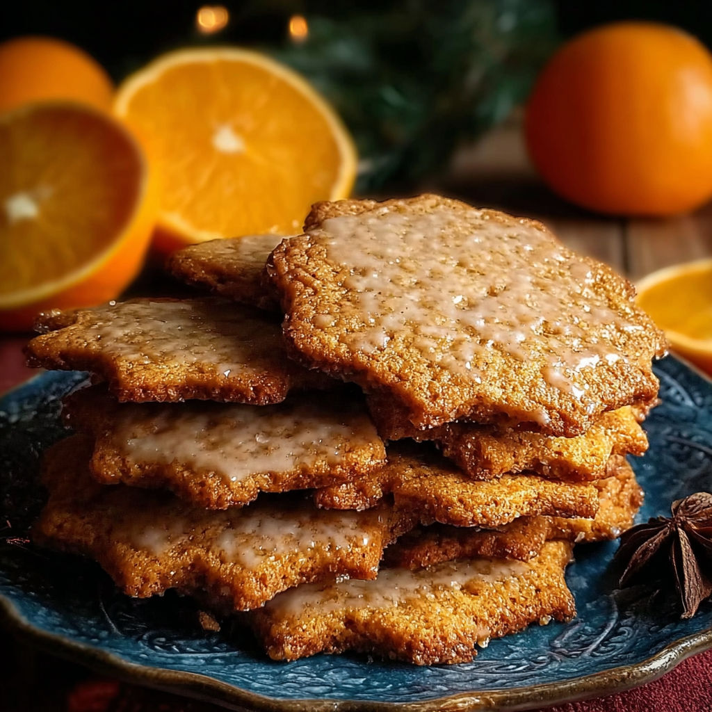 A stack of cookies on a plate.