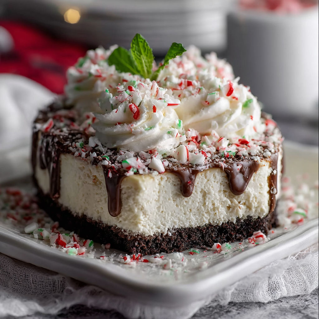 A slice of cake with white frosting and green leaves.