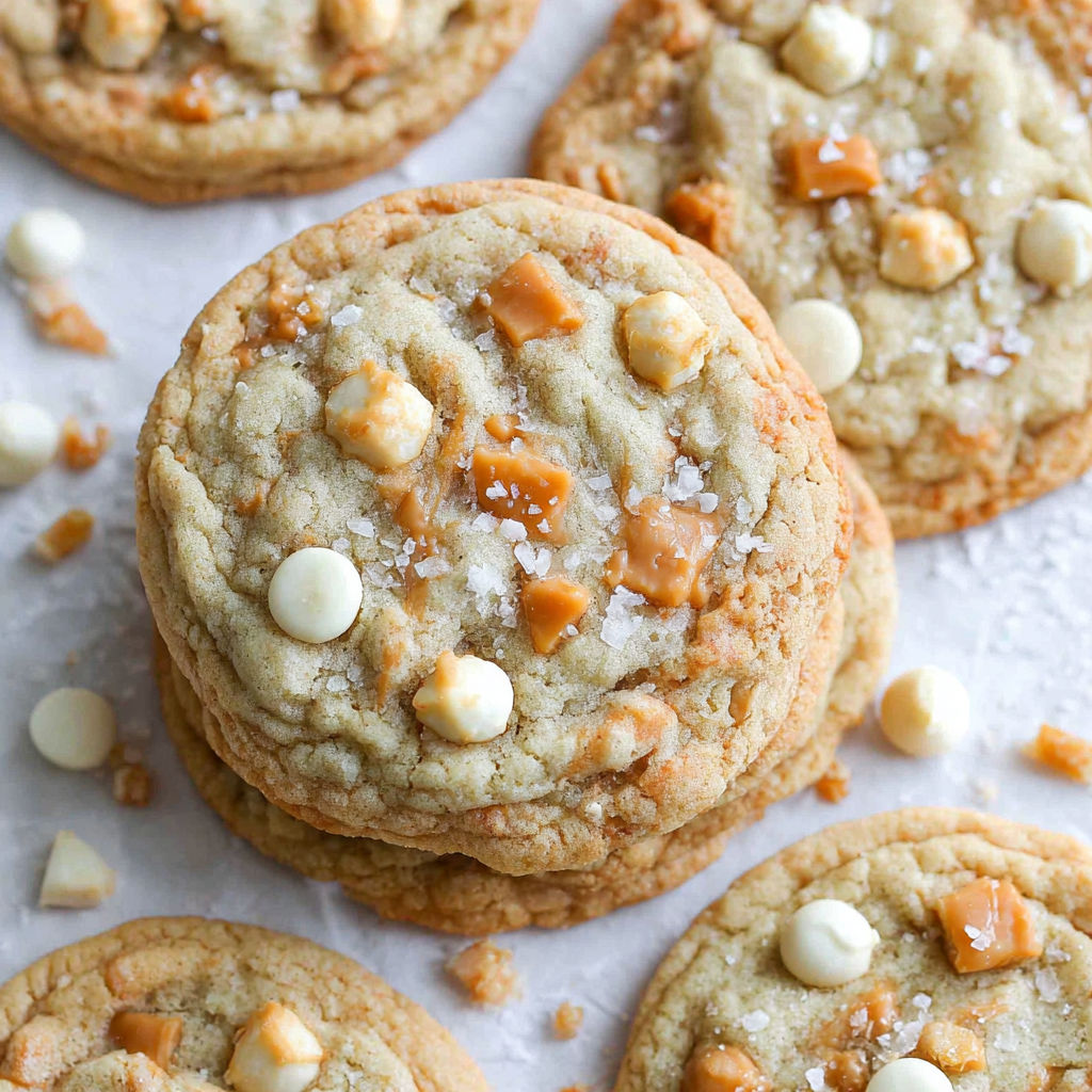 Salted caramel white chocolate cookies.