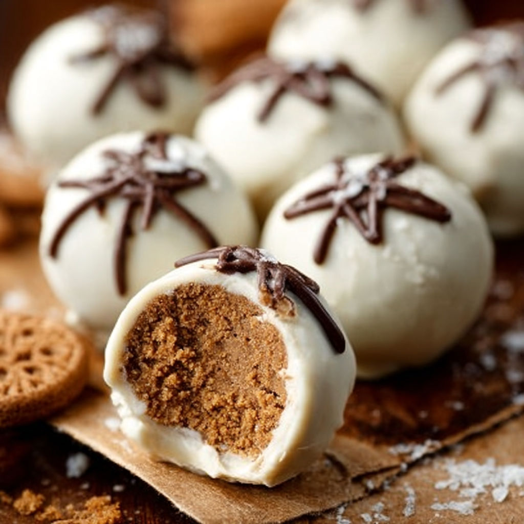 A plate of chocolate covered marshmallows.