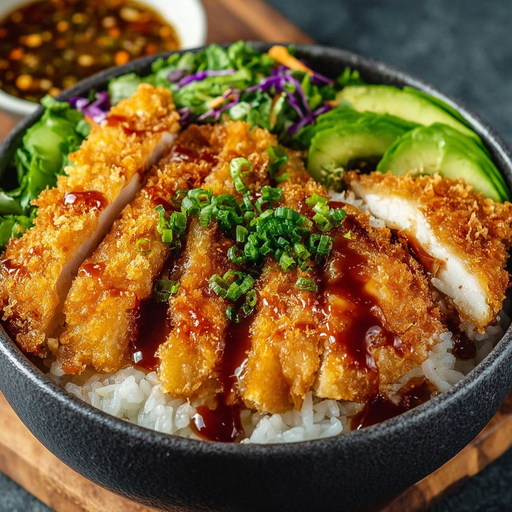 A bowl of food with chicken and rice.