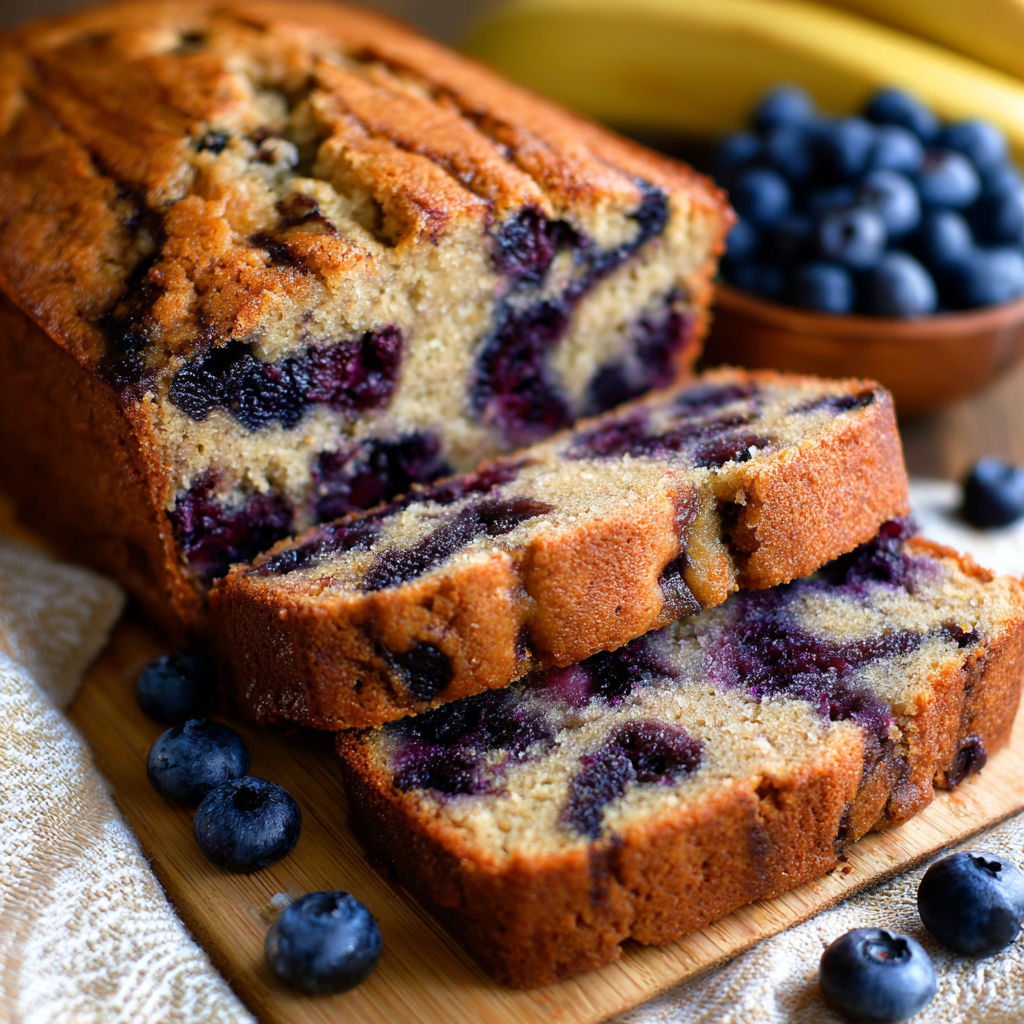 A slice of blueberry cinnamon swirl banana bread.