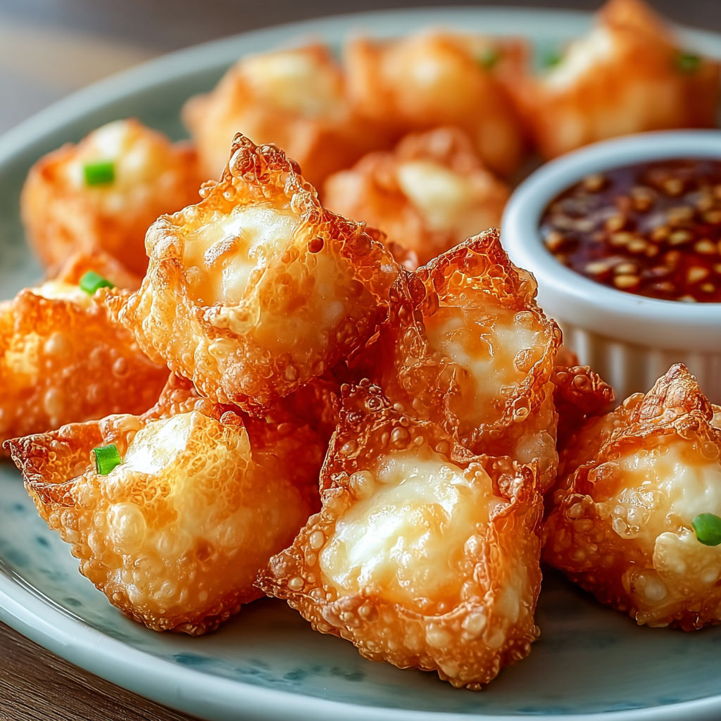 A plate of crab rangoon bombs.