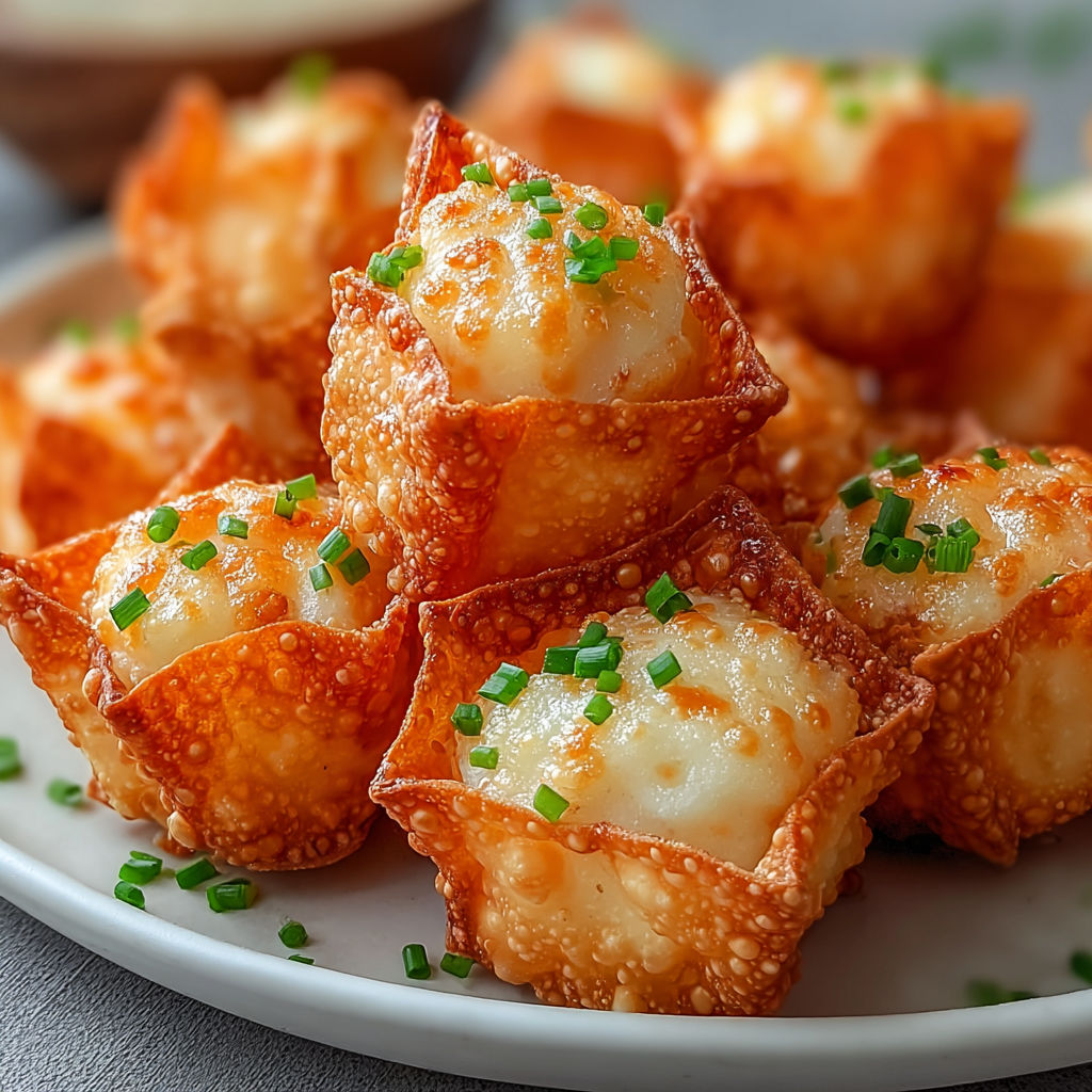 A plate of crab rangoon bombs.