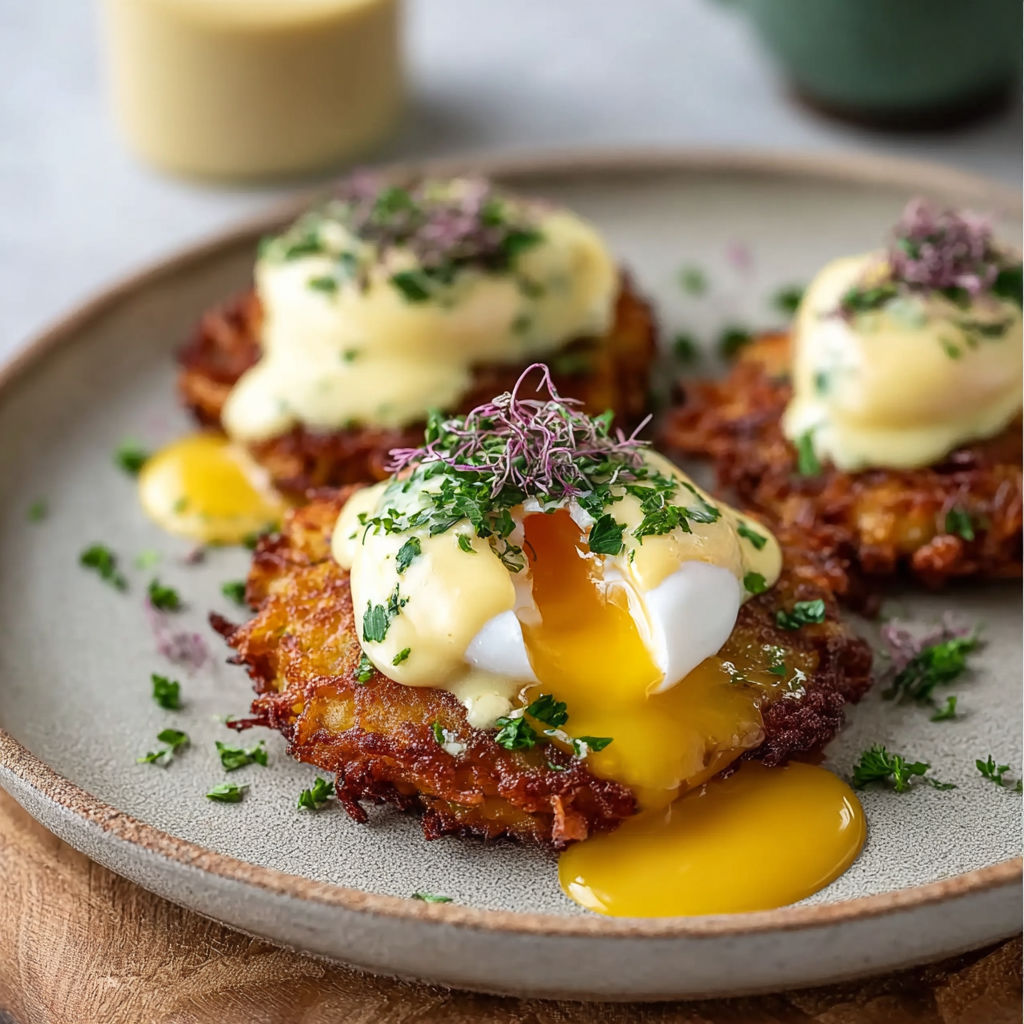 Easy Latke Eggs Benedict.