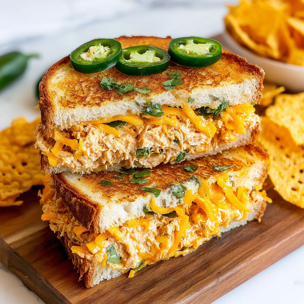 A sandwich with jalapenos on top.