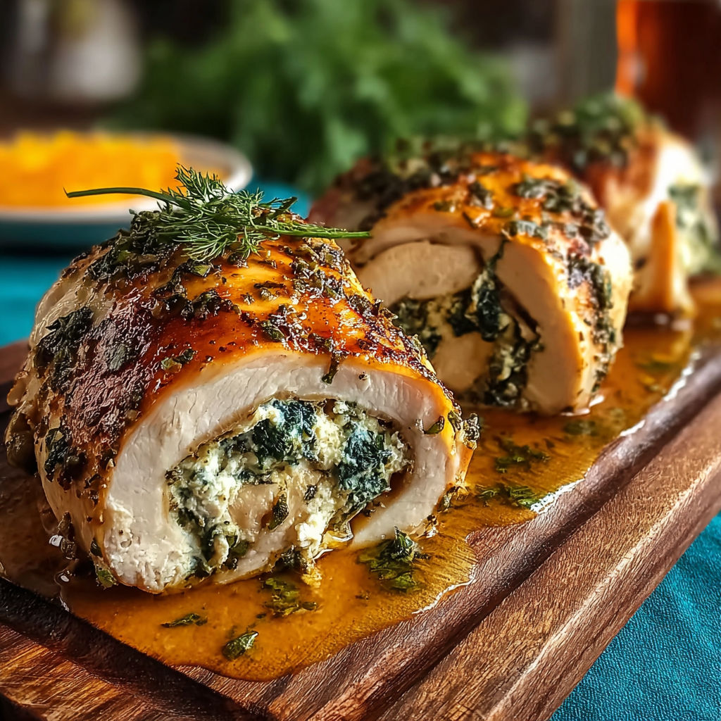 Herbed Ricotta Stuffed Chicken Rolls for a Cozy Dinner Delight.