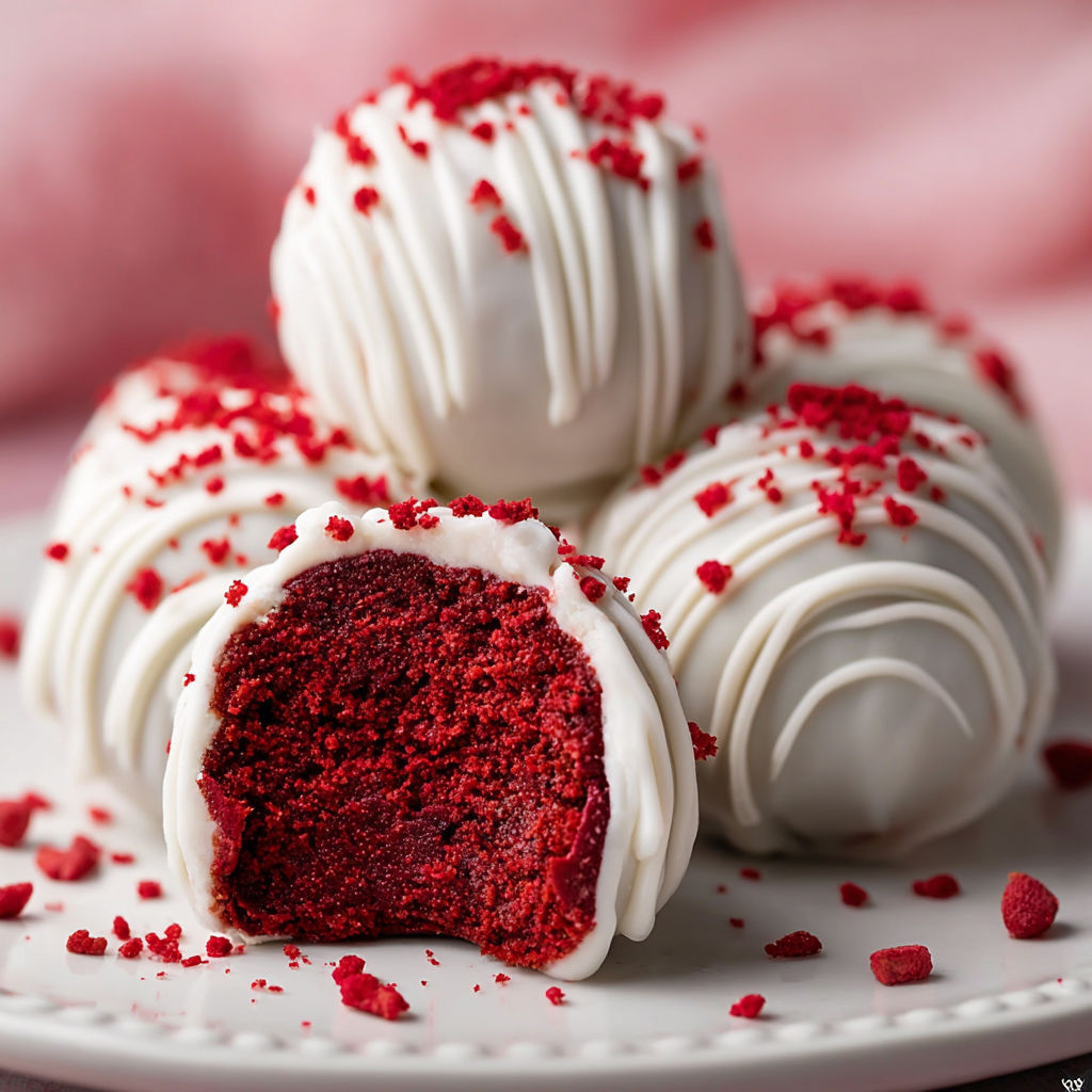 Red velvet cupcake with white frosting.