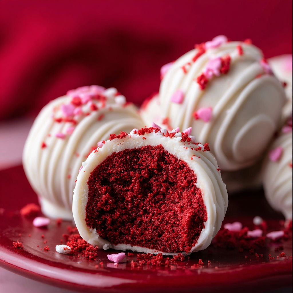 A plate of red velvet cupcakes with white frosting.