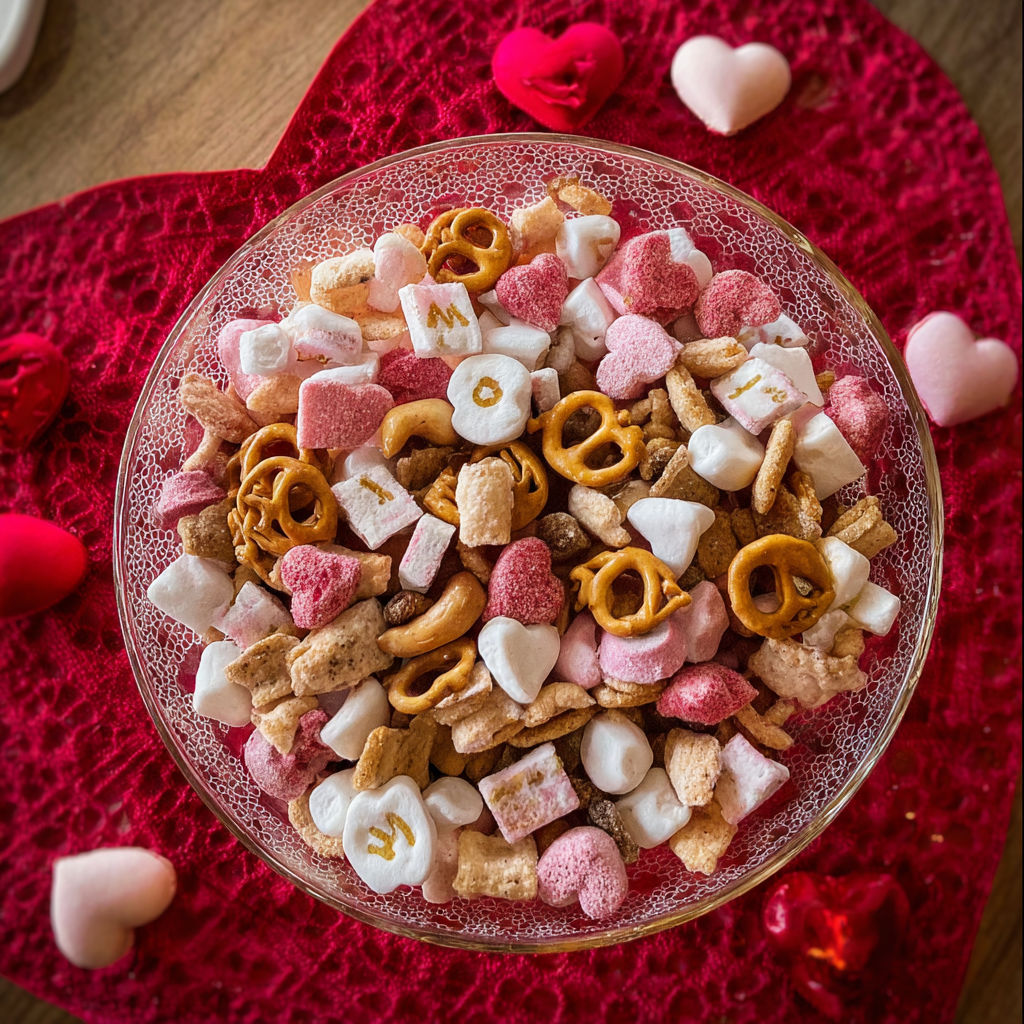 A bowl of candy and nuts with the words "Mom" on it.